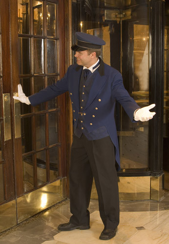 NOT OUR DOORMAN... White glove buildings are not really our style. 
