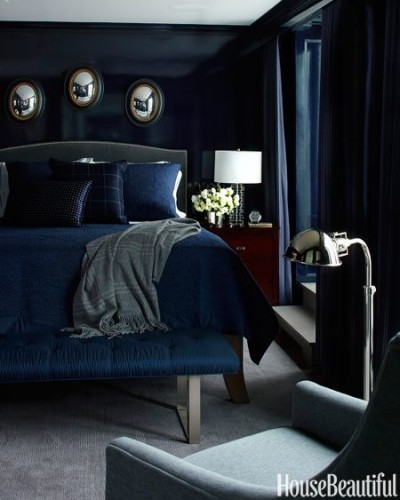 Navy Blue and Black and Silver... So elegant and sleek. 