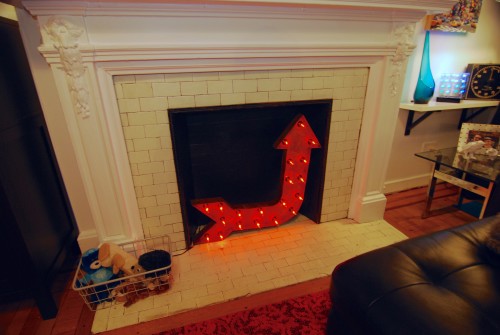 The much improved fireplace