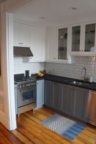 This is the same kitchen I posted (different angle) in my last post. A great example of using Ikea cabinet shells and custom Semihandmade doors.