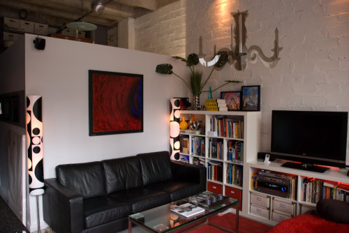 My living room at my loft in the Chicago Loop (circa 2007)