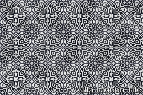 What we love most about this pattern is how there are really two patterns embedded within each other. And, since there is only <a href="https://www.villalagoontile.com/gypsy-black-and-white-encaustic-cement-tile.html" target="blank">one source</a>... We aren't likely to see it everywhere we go.