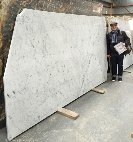 Yoav and I schlepped out to Greenpoint, Brooklyn to check out giant slabs of Cararra marble. 